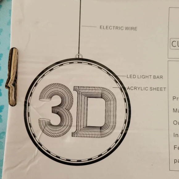 NIB 3D LED Ramadan Kareem Festival Decor Hanging Light Moon Lantern - Picture 5 of 7